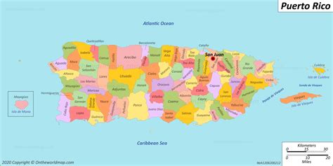 map of puerto rico with cities